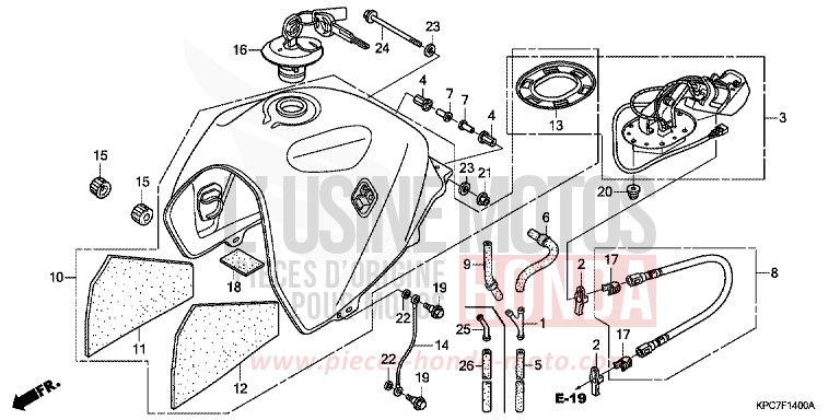 KRAFTSTOFFTANK/KRAFTSTOFFPUMPE von Varadero 125 PEARL CONCOURS BLACK (NHA65) von 2009
